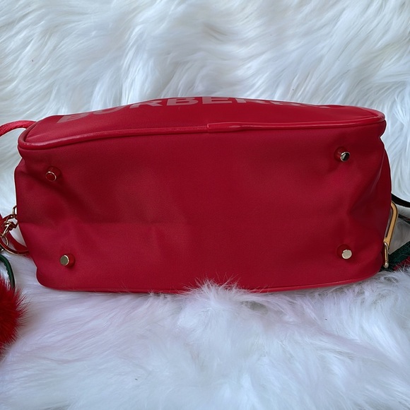 Burberry up-cycled red nylon crossbody NWOT - Picture 9 of 15